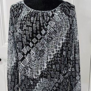 Harper 241 - Black and White Blouse - Small